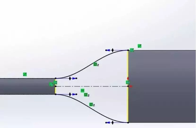 Solidworks圆管端部压扁部分的建模方法的图3