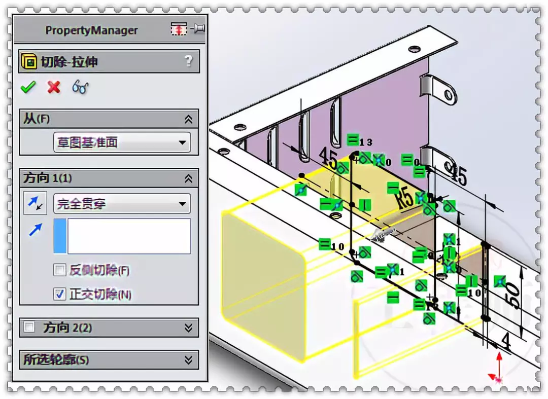 用SolidWorks设计的钣金壳体的图45