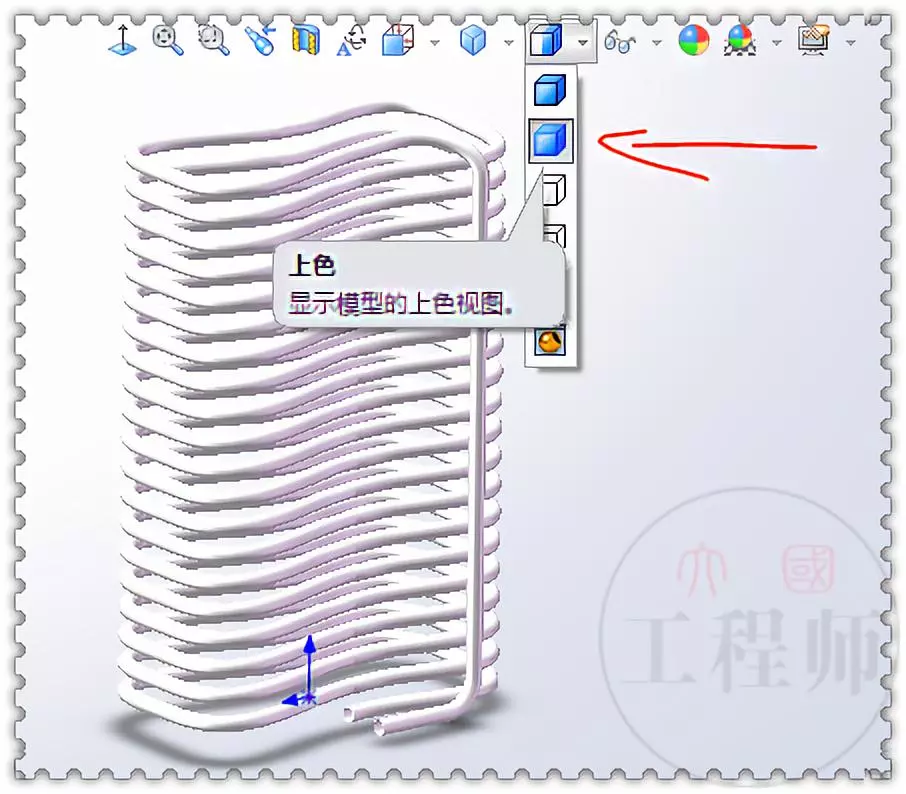 用SolidWorks建模的铜管冷却线圈的图19