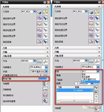 UG编程中2D平面铣中的附加刀路和多个刀路的区别【转载】的图1