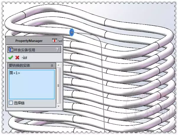 用SolidWorks建模的铜管冷却线圈的图16