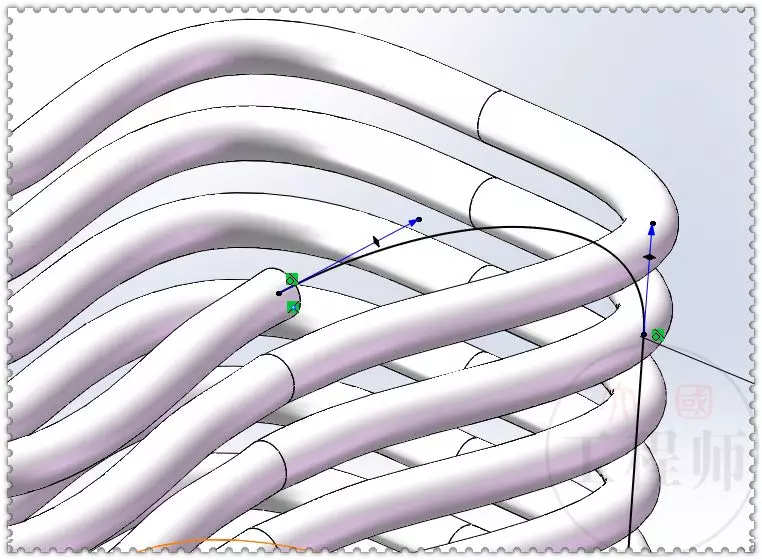 用SolidWorks建模的铜管冷却线圈的图15