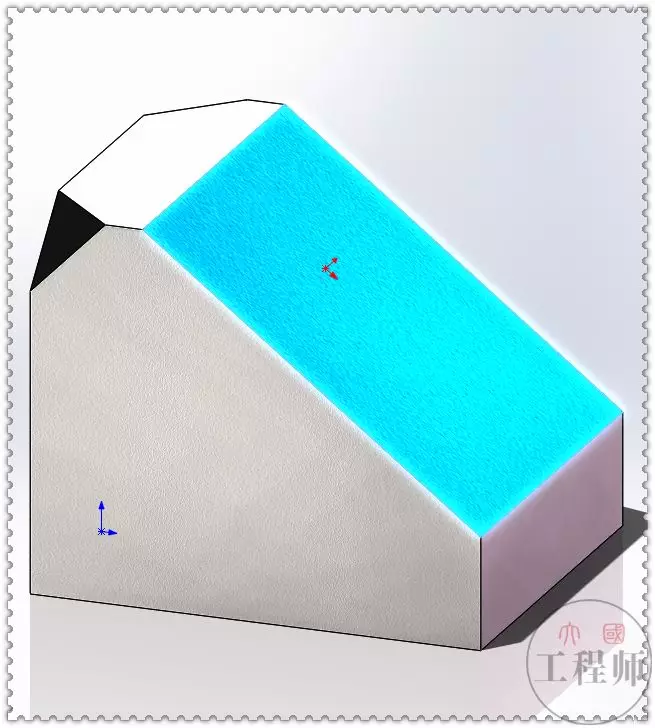 在SolidWorks里把实体转为钣金，这次用的是草图切口的图8