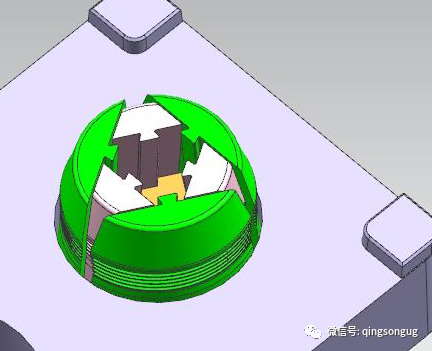 UG模具结构资料 整圈圆倒扣内抽机构设计的图8