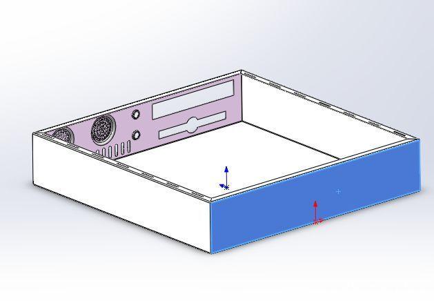 用SolidWorks钣金工具画一个桌面机箱的图24