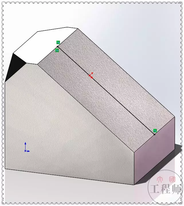 在SolidWorks里把实体转为钣金，这次用的是草图切口的图9