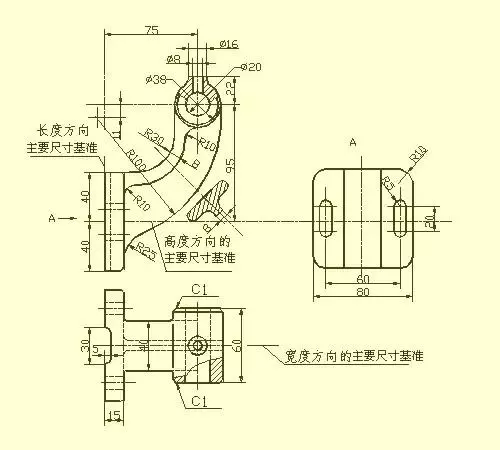 CAD、proe、SW机械制图之零件图的尺寸标注法的图3