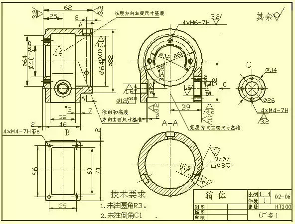 CAD、proe、SW机械制图之零件图的尺寸标注法的图4