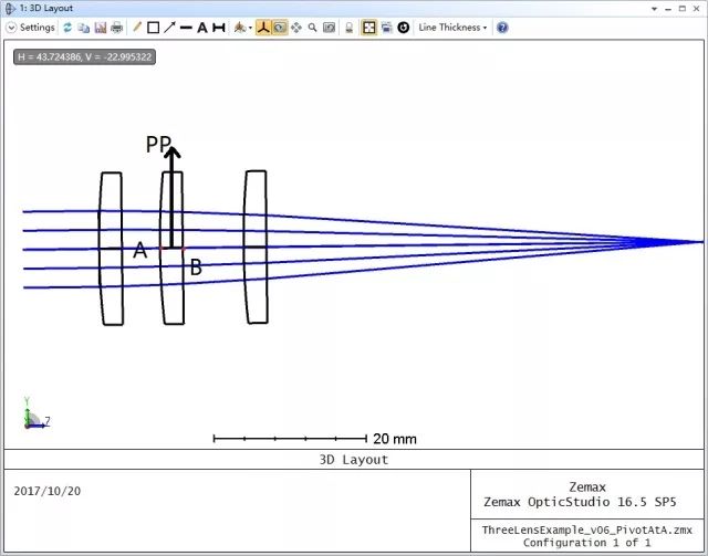 OpticStudio 如何让光学元件绕空间任意一点倾斜的图1