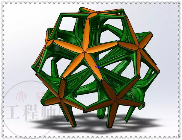 用SolidWorks建模的复杂几何体的图27