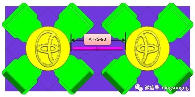 丰田标志注塑模具设计-浇注系统及模仁大小的确定的图13