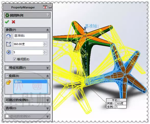 用SolidWorks建模的复杂几何体的图23