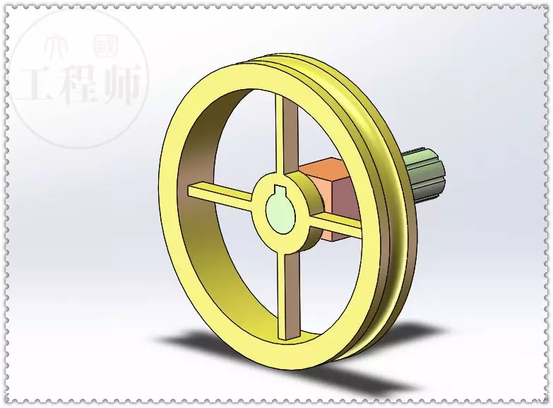 用SolidWorks画一个四轮循环带轮的图9