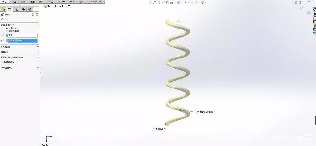 solidworks中绘制弹簧的图8