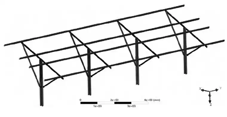 基于ANSYS的光伏支架受力分析的图4