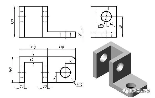 UG建模画图图纸大家可以练练手的图3