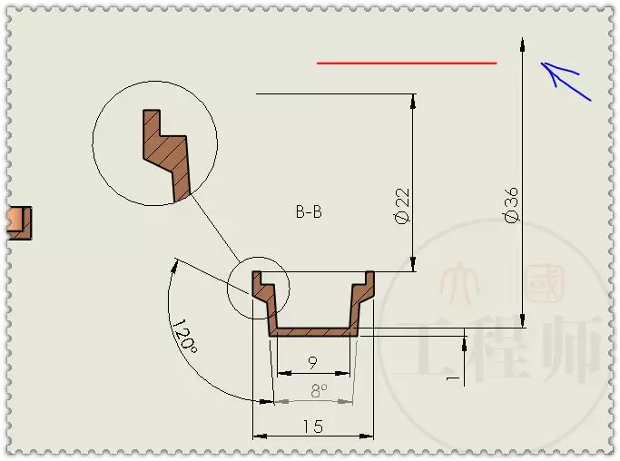 用SolidWorks工程图还原一张练习题的图30