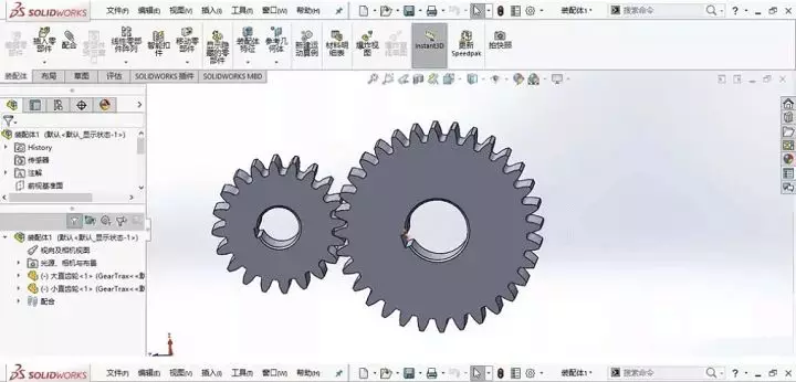 SolidWorks如何制作两个齿轮啮合动画?的图2