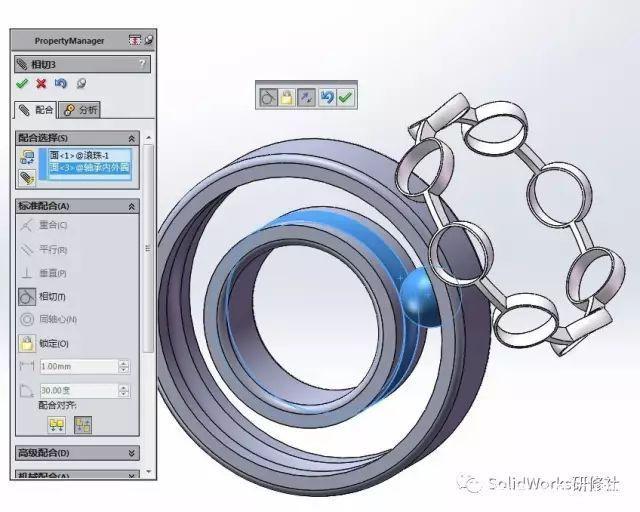 用SolidWorks建模一个轴承的图27