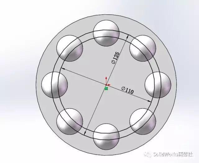 用SolidWorks建模一个轴承的图8