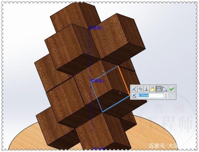 用SolidWorks装配体画一个简约圆桌的图16