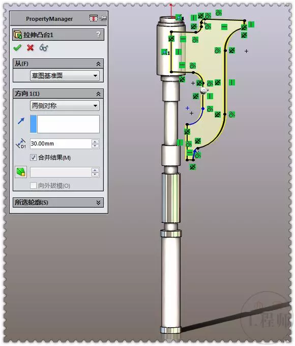 SolidWorks模型分享：游戏里的链锯大斧【转载】的图4