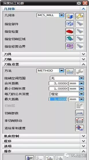 UG编程中深度加工轮廓参数的理解的图1