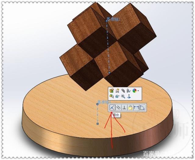 用SolidWorks装配体画一个简约圆桌的图13