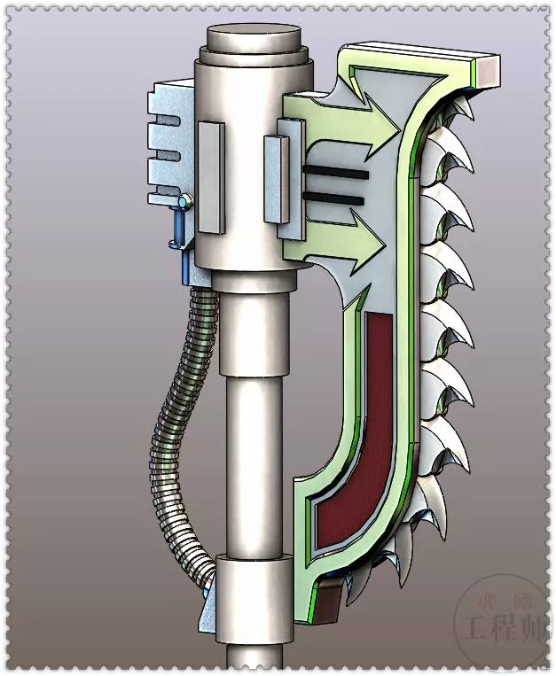 SolidWorks模型分享：游戏里的链锯大斧【转载】的图20