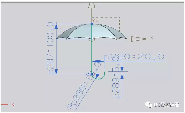 UG建模实例-雨伞的三维模型建立的图18