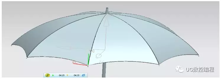 UG建模实例-雨伞的三维模型建立的图21