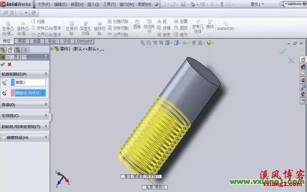 SolidWorks螺纹画法及工程图出图技巧总结【转载】的图7