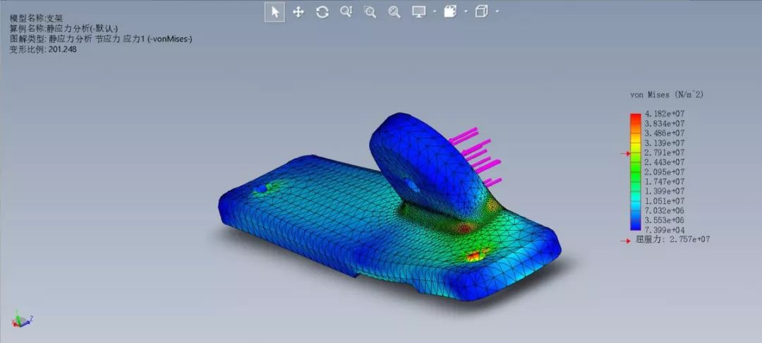 基于某零件静强度条件下 SOLIDWORKS Simulation 与 ANSYS对比分析