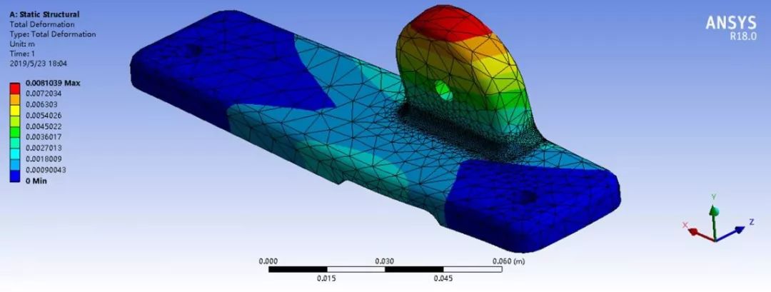 基于某零件静强度条件下 SOLIDWORKS Simulation 与 ANSYS对比分析