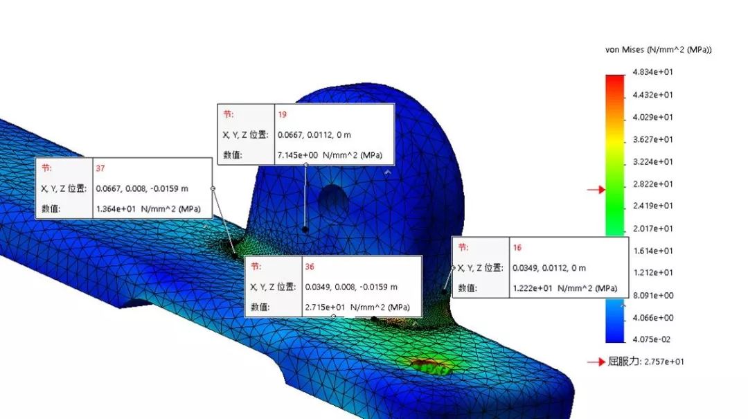 基于某零件静强度条件下 SOLIDWORKS Simulation 与 ANSYS对比分析