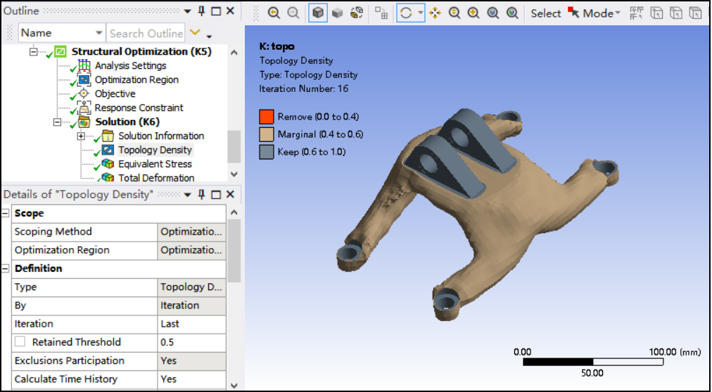 Ansys Workbench中拓扑优化后结构力学特性之可视化 | 结构优化新功能