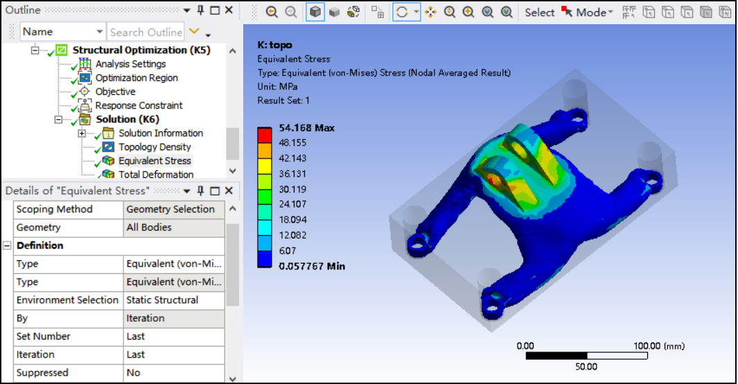 Ansys Workbench中拓扑优化后结构力学特性之可视化 | 结构优化新功能