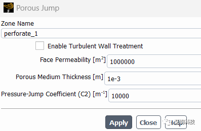 Fluent的porous jump边界条件